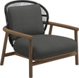 Gloster Fern Low Back Fauteuil club - Lounge Chair Bas dossier Meteor / Raven Grade B (WR) Blend Coal 0144 