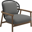 Gloster Fern Low Back Fauteuil club - Lounge Chair Bas dossier Meteor / Raven Grade B (WR) Blend Fog 0145 
