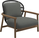 Gloster Fern Low Back Fauteuil club - Lounge Chair Bas dossier Meteor / Raven Grade C (OP) Lopi Charcoal 0132 
