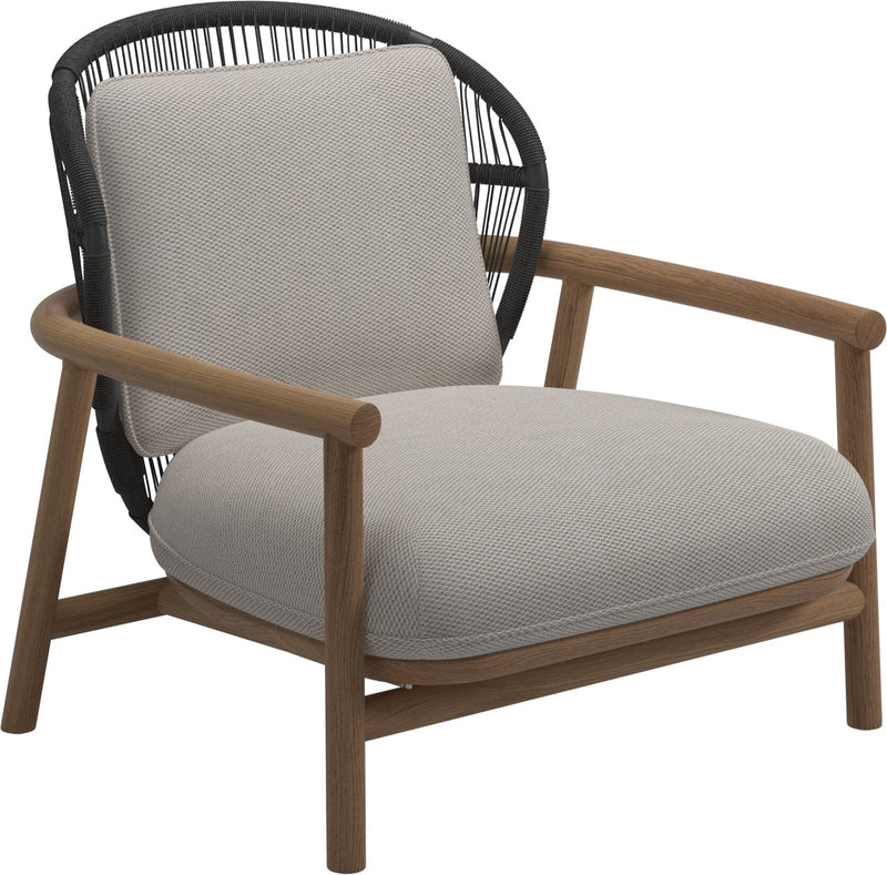 Gloster Fern Low Back Fauteuil club - Lounge Chair Bas dossier Meteor / Raven Grade C (OP) Lopi Marble 0134 
