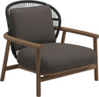 Gloster Fern Low Back Fauteuil club - Lounge Chair Bas dossier Meteor / Raven Grade C (OP) Robben Charcoal 0083 
