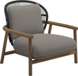Gloster Fern Low Back Fauteuil club - Lounge Chair Bas dossier Meteor / Raven Grade C (OP) Robben Grey 0085 