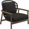 Gloster Fern Low Back Fauteuil club - Lounge Chair Bas dossier Meteor / Raven Grade D (ST) Ravel Sable 0120 