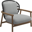 Gloster Fern Low Back Fauteuil club - Lounge Chair Bas dossier Meteor / Raven Grade D (ST) Tuck Dust 0158 
