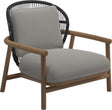 Gloster Fern Low Back Fauteuil club - Lounge Chair Bas dossier Meteor / Raven Grade D (ST) Tuck Malt 0122 