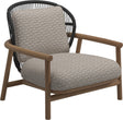 Gloster Fern Low Back Fauteuil club - Lounge Chair Bas dossier Meteor / Raven Grade D (ST) Wave Buff 0125 