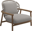 Gloster Fern Low Back Fauteuil club - Lounge Chair Bas dossier White / Dune Garde B (OP) Fife Bone 0031 