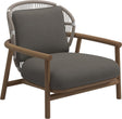 Gloster Fern Low Back Fauteuil club - Lounge Chair Bas dossier White / Dune Grade B (OP) Fife Nickel 0039 
