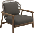 Gloster Fern Low Back Fauteuil club - Lounge Chair Bas dossier White / Dune Grade B (OP) Fife Platinum 0042 