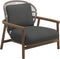 Gloster Fern Low Back Fauteuil club - Lounge Chair Bas dossier White / Dune Grade B (WR) Blend Coal 0144 