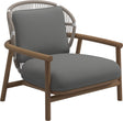 Gloster Fern Low Back Fauteuil club - Lounge Chair Bas dossier White / Dune Grade B (WR) Blend Fog 0145 