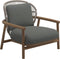 Gloster Fern Low Back Fauteuil club - Lounge Chair Bas dossier White / Dune Grade C (OP) Lopi Charcoal 0132 