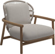 Gloster Fern Low Back Fauteuil club - Lounge Chair Bas dossier White / Dune Grade C (OP) Lopi Marble 0134 