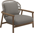 Gloster Fern Low Back Fauteuil club - Lounge Chair Bas dossier White / Dune Grade D (ST) Dot Nimbus 0116 