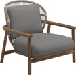 Gloster Fern Low Back Fauteuil club - Lounge Chair Bas dossier White / Dune Grade D (ST) Dot Putty 0156 