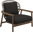 Gloster Fern Low Back Fauteuil club - Lounge Chair Bas dossier White / Dune Grade D (ST) Tuck Sable 0123 