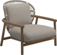 Gloster Fern Low Back Fauteuil club - Lounge Chair Bas dossier White / Dune Grade D (ST) Wave Buff 0125 