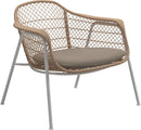 Gloster Fresco Fauteuil club - Lounge Chair White / Wheat Grade B (WR) Blend Sand 0147 