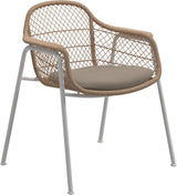 Gloster Fresco Fauteuil repas White / Wheat Grade B (WR) Blend Sand 0147 