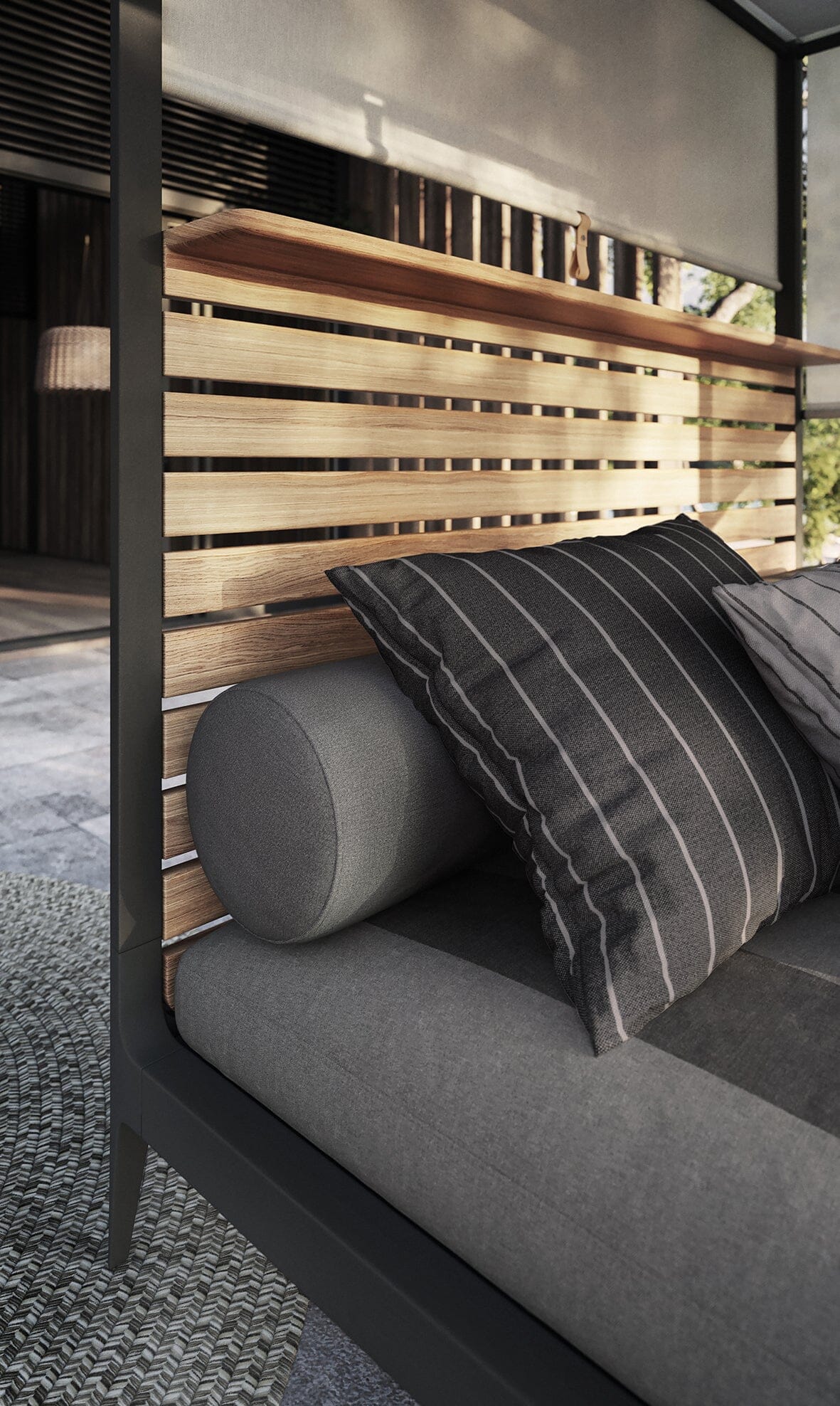 Gloster Grid Cabana avec Aluminium Back & Screens 