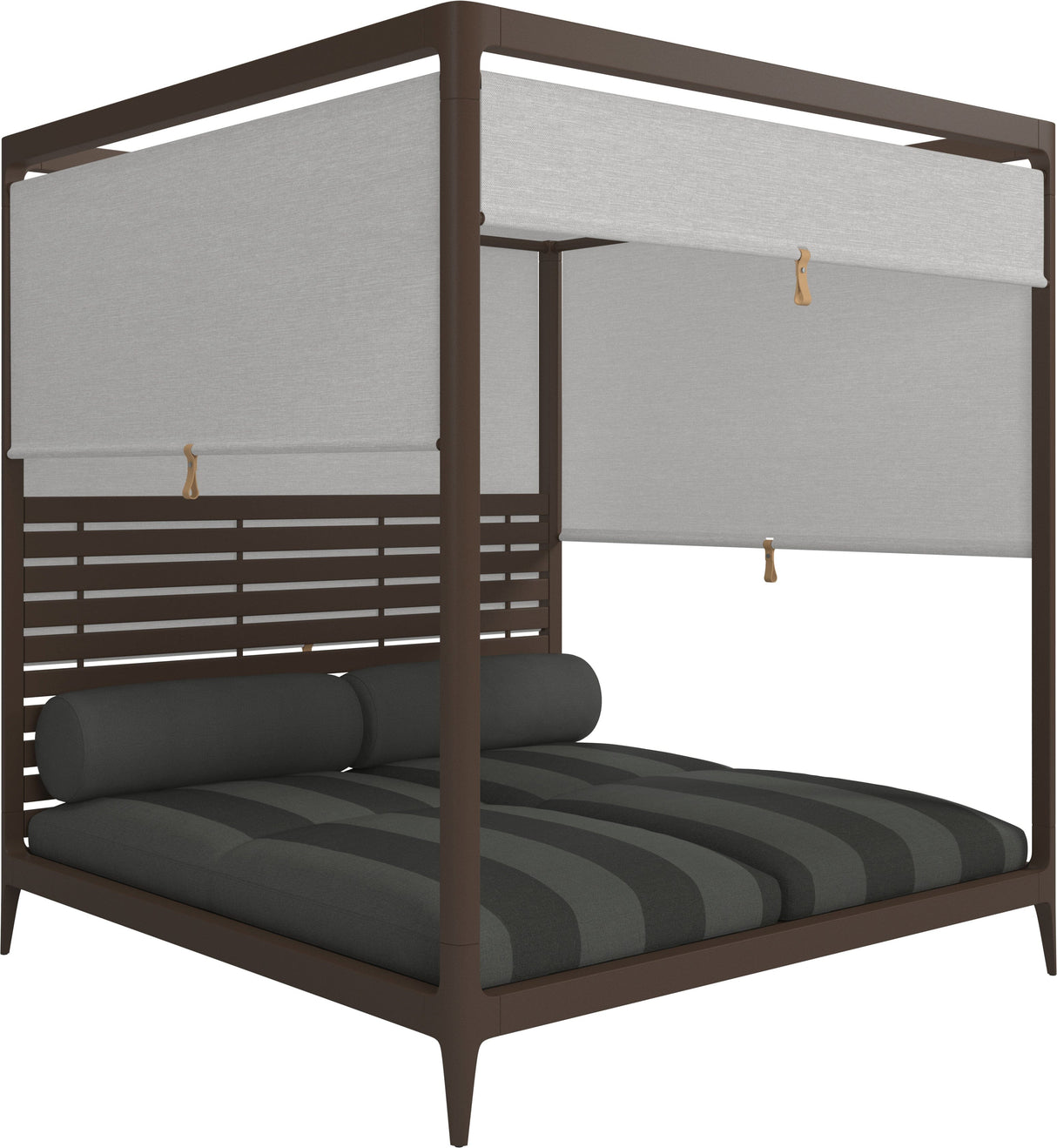 Gloster Grid Cabana avec Aluminium Back & Screens Java Grade B (OP) Poolside Coal 0163 