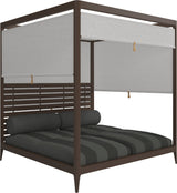 Gloster Grid Cabana avec Aluminium Back & Screens Java Grade B (OP) Poolside Coal 0163 