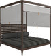 Gloster Grid Cabana avec Aluminium Back & Screens Java Grade B (OP) Poolside Coal 0163 