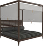 Gloster Grid Cabana avec Aluminium Back & Screens Java Grade B (OP) Poolside Coal 0163 