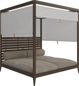 Gloster Grid Cabana avec Aluminium Back & Screens Java Grade B (OP) Poolside Linen 0202 