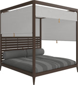 Gloster Grid Cabana avec Aluminium Back & Screens Java Grade B (OP) Poolside Smoke 0164 