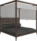 Gloster Grid Cabana avec Aluminium Back & Screens Java Grade B (WR) Blend Coal 0144 