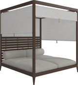 Gloster Grid Cabana avec Aluminium Back & Screens Java Grade B (WR) Blend Linen 0146 
