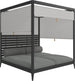 Gloster Grid Cabana avec Aluminium Back & Screens Meteor Grade B (OP) Pinstripe Fog 0161 