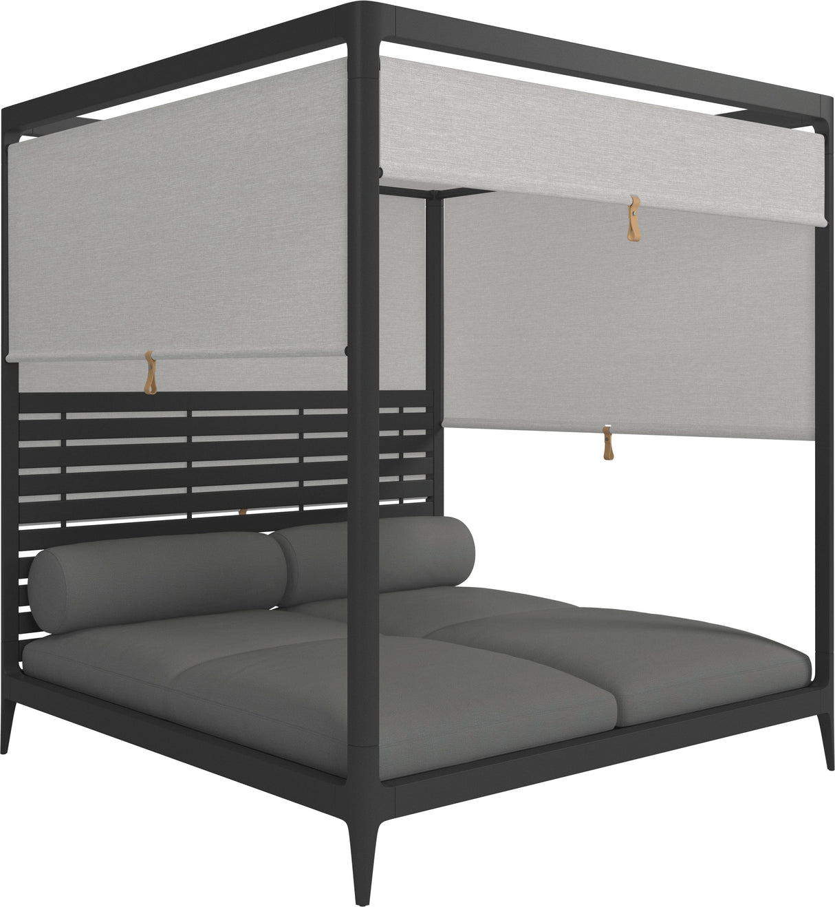 Gloster Grid Cabana avec Aluminium Back & Screens Meteor Grade B (WR) Blend Fog 0145 