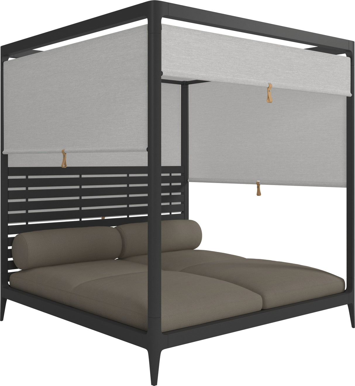 Gloster Grid Cabana avec Aluminium Back & Screens Meteor Grade B (WR) Blend Latte 0203 