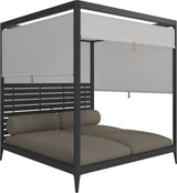 Gloster Grid Cabana avec Aluminium Back & Screens Meteor Grade B (WR) Blend Latte 0203 