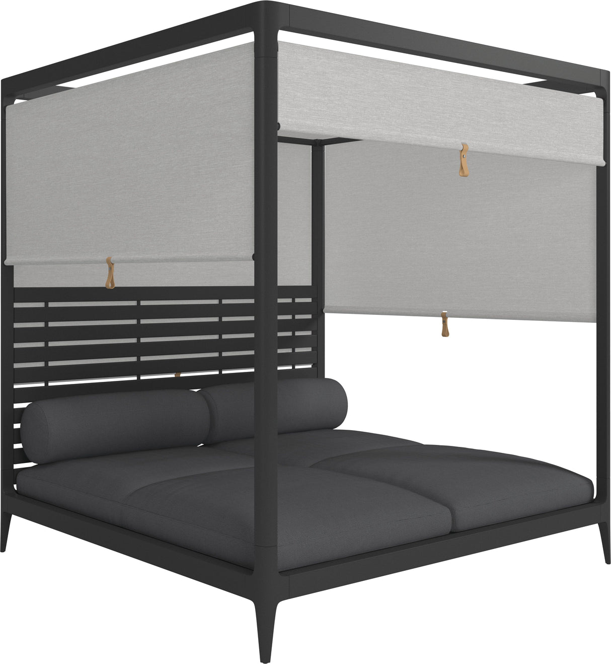 Gloster Grid Cabana avec Aluminium Back & Screens Meteor Grade B (WR) Cameron Anthracite 0001 