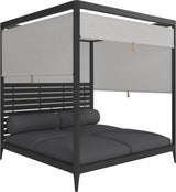 Gloster Grid Cabana avec Aluminium Back & Screens Meteor Grade B (WR) Cameron Anthracite 0001 