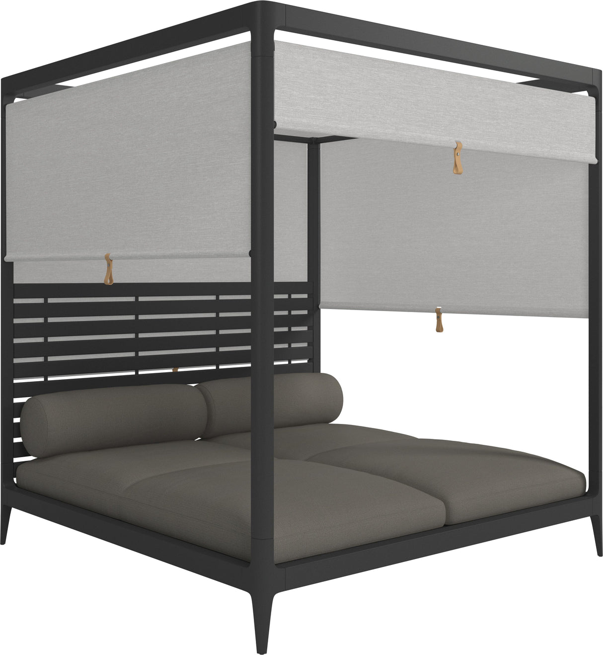 Gloster Grid Cabana avec Aluminium Back & Screens Meteor Grade C (OP) Loom 3 Castlerock 0205 