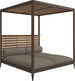 Gloster Grid Cabana avec Teak Back & Roof Java Grade B (WR) Blend Latte 0203 