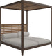 Gloster Grid Cabana avec Teak Back & Roof Java Grade B (WR) Blend Linen 0146 