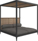 Gloster Grid Cabana avec Teak Back & Roof Meteor Grade B (WR) Cameron Granite 0050 