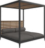 Gloster Grid Cabana avec Teak Back & Roof Meteor Grade B (WR) Cameron Granite 0050 