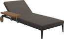 Gloster Grid Chaise longue Meteor Grade C (OP) Robben Charcoal 0083 