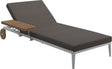 Gloster Grid Chaise longue White Grade C (OP) Robben Charcoal 0083 