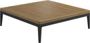 Gloster Grid Large Coffee Table - Table basse 103x103cm h:30cm - Teak Top Meteor / Teak 