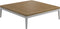 Gloster Grid Large Coffee Table - Table basse 103x103cm h:30cm - Teak Top White / Teak 