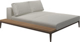 Gloster Grid Left / Right Chill Chaise Unit - Teak Platform 