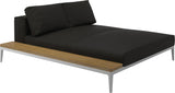 Gloster Grid Left / Right Chill Chaise Unit - Teak Platform 