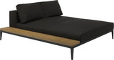 Gloster Grid Left / Right Chill Chaise Unit - Teak Platform 